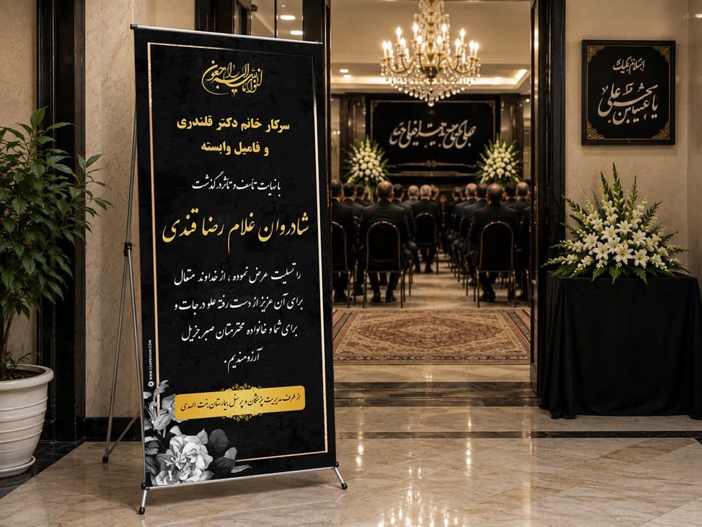 بنر تسلیت استندی